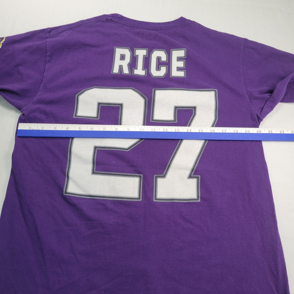 Baltimore Ravens Ray Rice 27 NFL Football Jersey T Shirt Purple Men M NFL Player - Picture 6 of 6